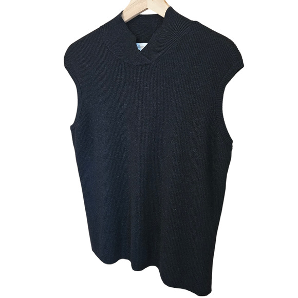 Coldwater Creek Women's Black Silk Blend Sparkle Sleeveless Sweater Size XLarge - Picture 2 of 10
